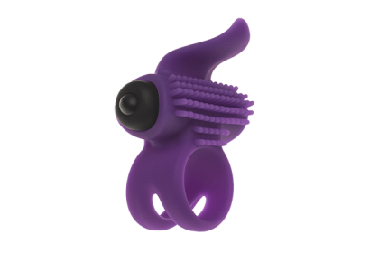Adrien Lastic Double Ring Purple Vibrating Tongue