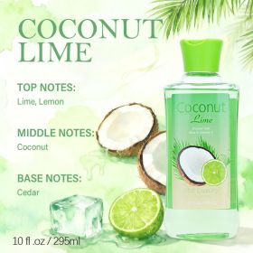 12 Scents,10 Oz. Unisex Shower Gel,body Wash. Large Size, Gently Cleanses And Moisturizes, Enriched With Aloe Vera And Vitamin E. Floral, Fruity, (Option: Coconut Lime)