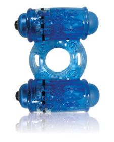 O Wow Double Wammy Blue Vibrating Ring (SKU: SCRODW110)